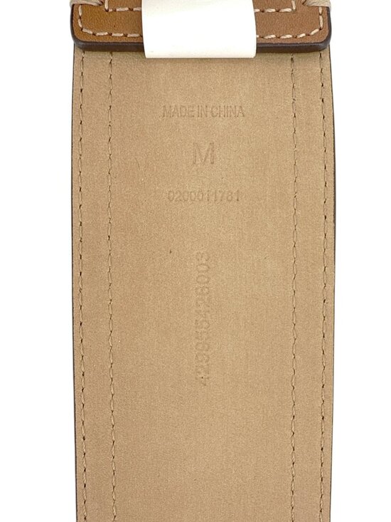 POLO RALPH LAUREN Elongated-Buckle Leather Belt in Cuoio & Silver M main image 5